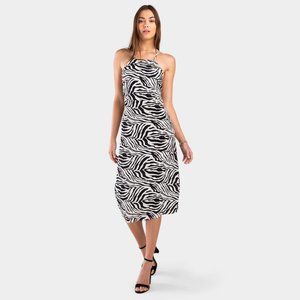Tianna Zebra Slip Dress‎